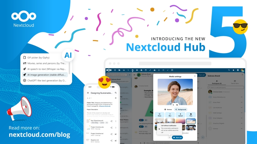 Nextcloud Hub 5 mit OpenSource KI-gesteuertem Arbeitsplatz - LinuxNews.de